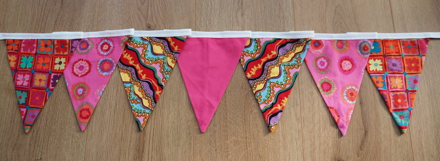 Pink and Orange Vibrant Bunting 