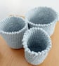 Grey Cotton Nesting Baskets, Set of 3 - Summer Seconds