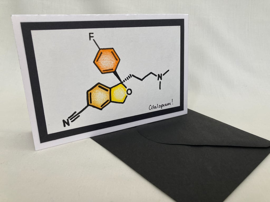 Citalopram SSRI greetings card