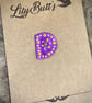 Embroidered Iron on Patch  Letter D - 32mm x 26mm - Image 1