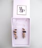 Healing Crystal Earrings Black Obsidian,Dalmatian Jasper Stone,Tigers Eye  - Image 3