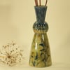 Tall Thistle Vase, Hand carved ceramic