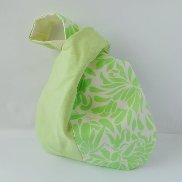 Japanese Knot bag in bright green