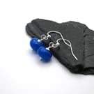 blue glass earrings