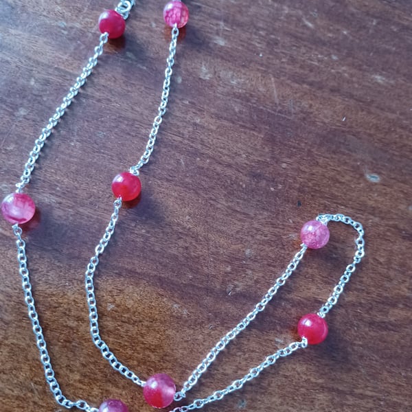 Red agate necklace 