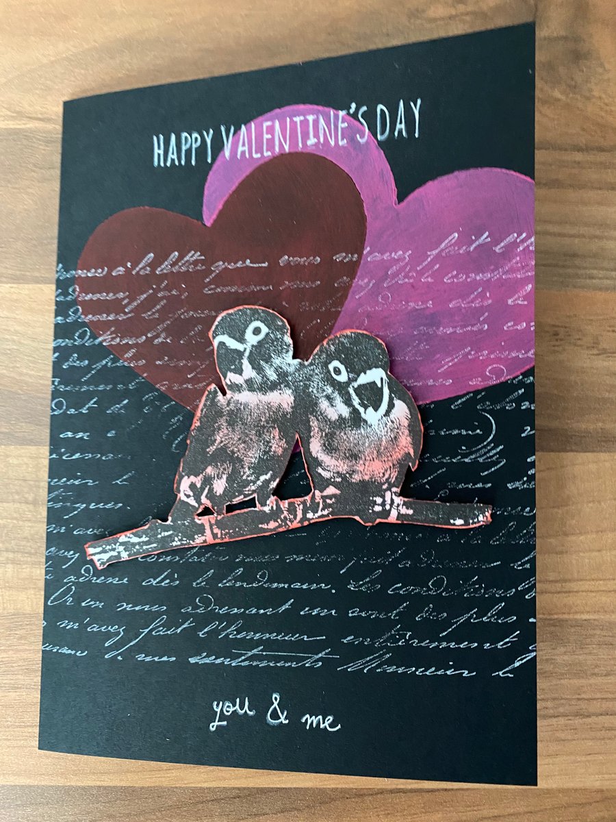 Valentine "Lovebirds Your Heart is Mine" Card