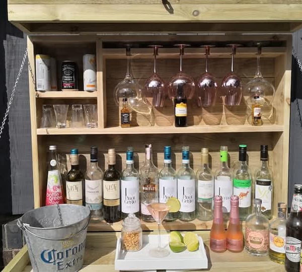 Handmade garden wall bar 