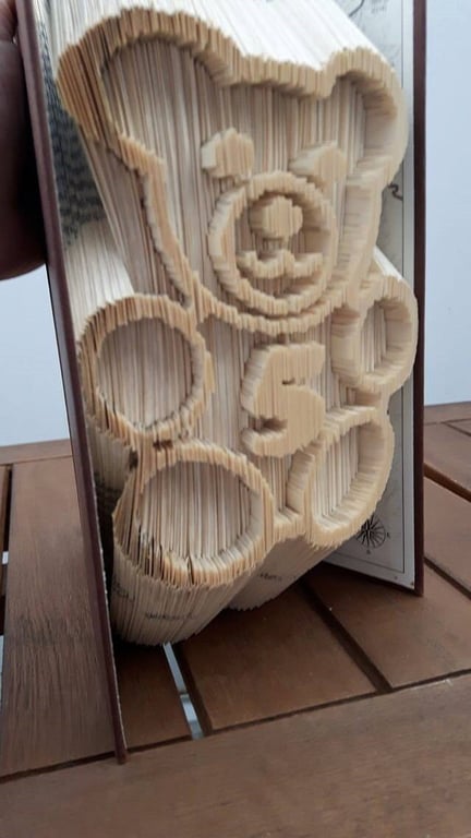 Alphabear Number 5 CUT & FOLD Book Folding Pattern - EMAILED PDF PATTERN