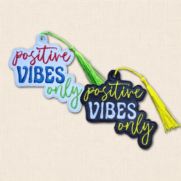 Positive Vibes Only Bookmark - Inspirational Book Lover Gift
