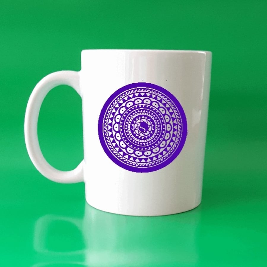 Mandala Coffee Mug, Personalised, ceramic coffee mugs, gifts for friends