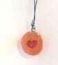 Jammie Dodger heart phone charm