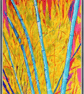 Framed Bamboo Oil Painting Colourful Maximalist Art - Image 2