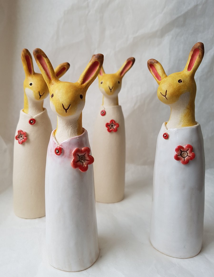 Golden Hare with blossom 