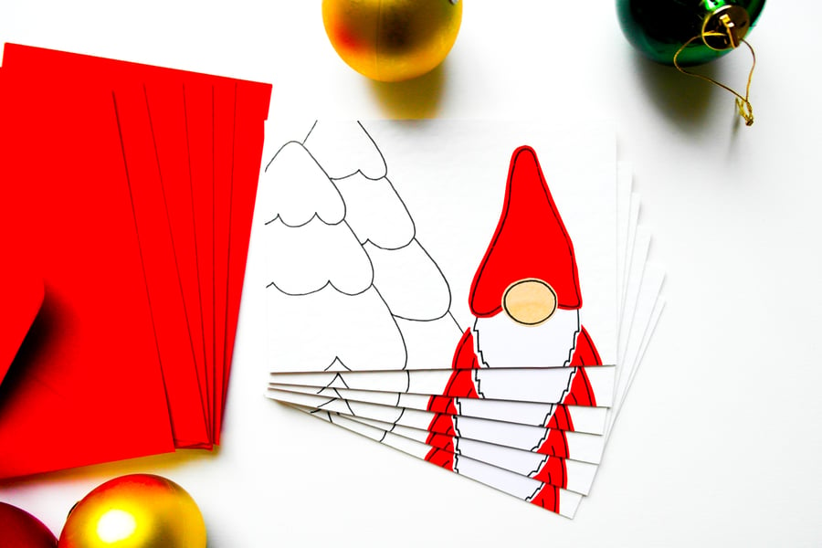 Nordic Santa Christmas Cards, ChildrensThank You Cards, Stocking Filler 