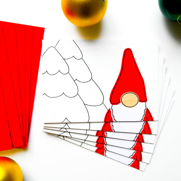 Nordic Santa Christmas Cards, ChildrensThank You Cards, Stocking Filler 