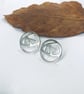 Recycled Sterling Silver Rose Deco Stud Earrings - Image 5