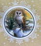 Barn Owl Christmas Wishes greeting card - Image 3