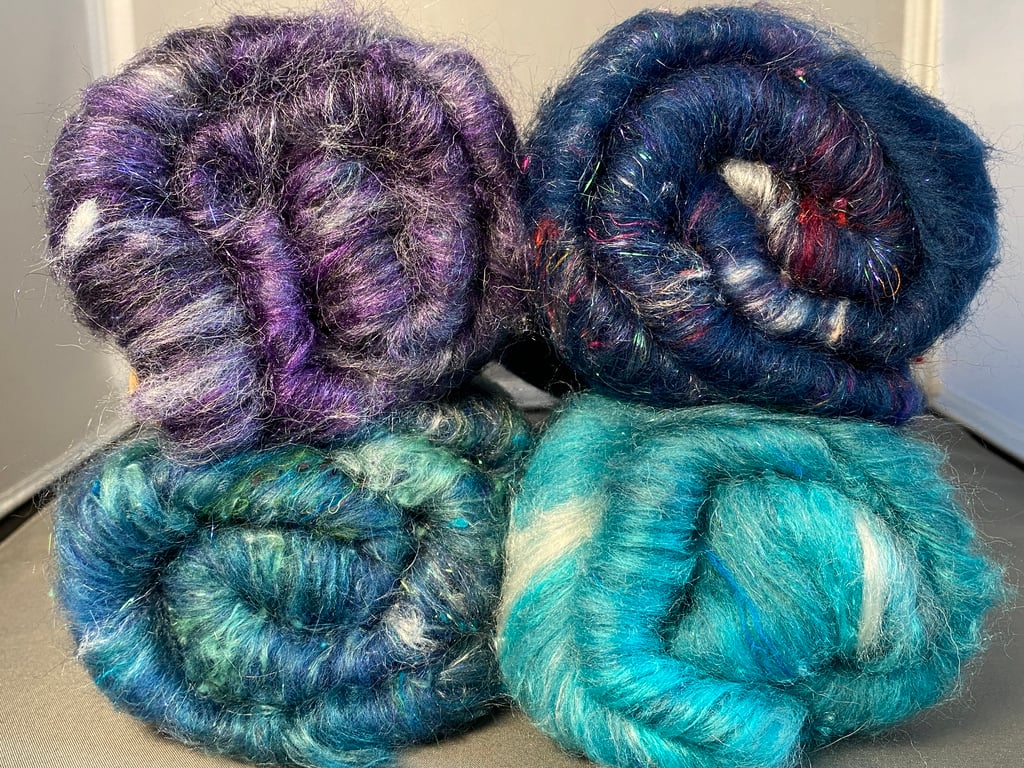 4 mini art batts - 100g total