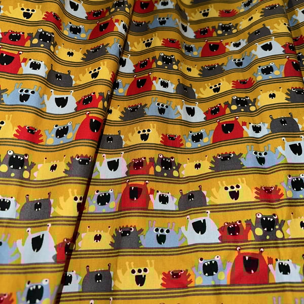 BESPOKE DROP Monster Organic Cotton Shower Curtain, washable 