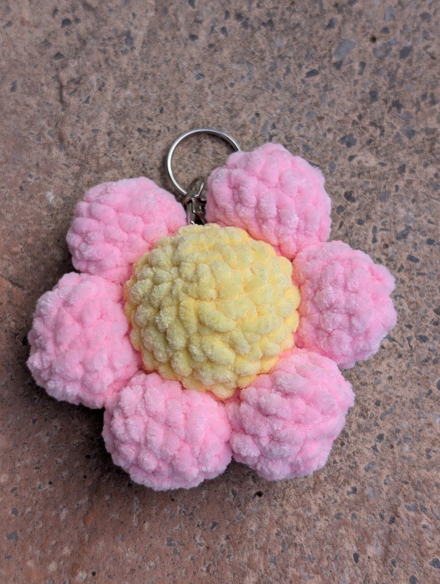  Crochet Flower Plush Keyring-Bag Tag