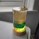 Handmade Resin Cylinder Mini Lamp – LED Night Light with USB