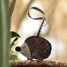 Embroidered Felt Sleepy Hedgehog