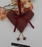 Heart hanger,  free uk delivery,  red wine, gold beads.  - Image 5