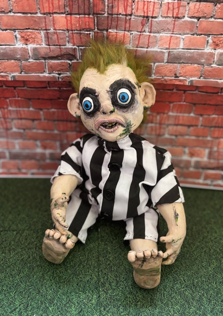 Ooak poseable baby beetlejuice 