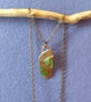 Bronze and seaglass pendant, unique, repurposed, seaglass - Image 2