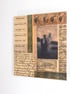 Original Paper & Fabric Collage on Wood Panel, 14.8cms, Free UK Postage (198) - Image 3