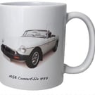 MGB Convertible 1977 (White) - 11oz Ceramic Mug for Classic British Car fan