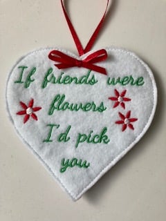 84  Friends heart hanger