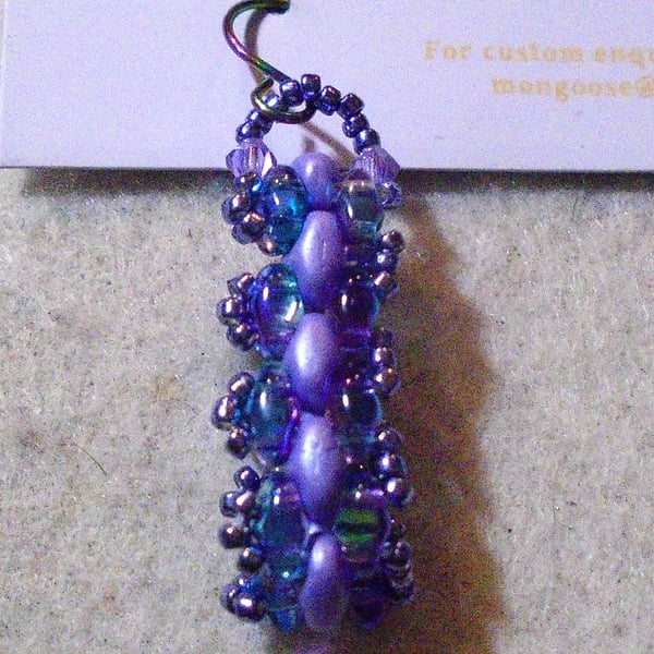 Brickwork-pattern bead earrings (customisable)