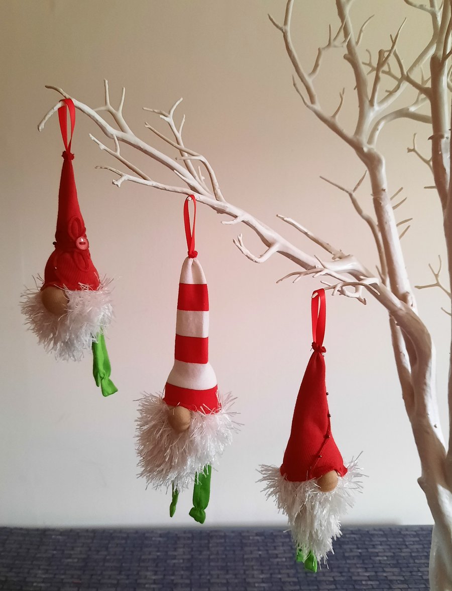 Christmas Decoration - Set of Three Gnomes