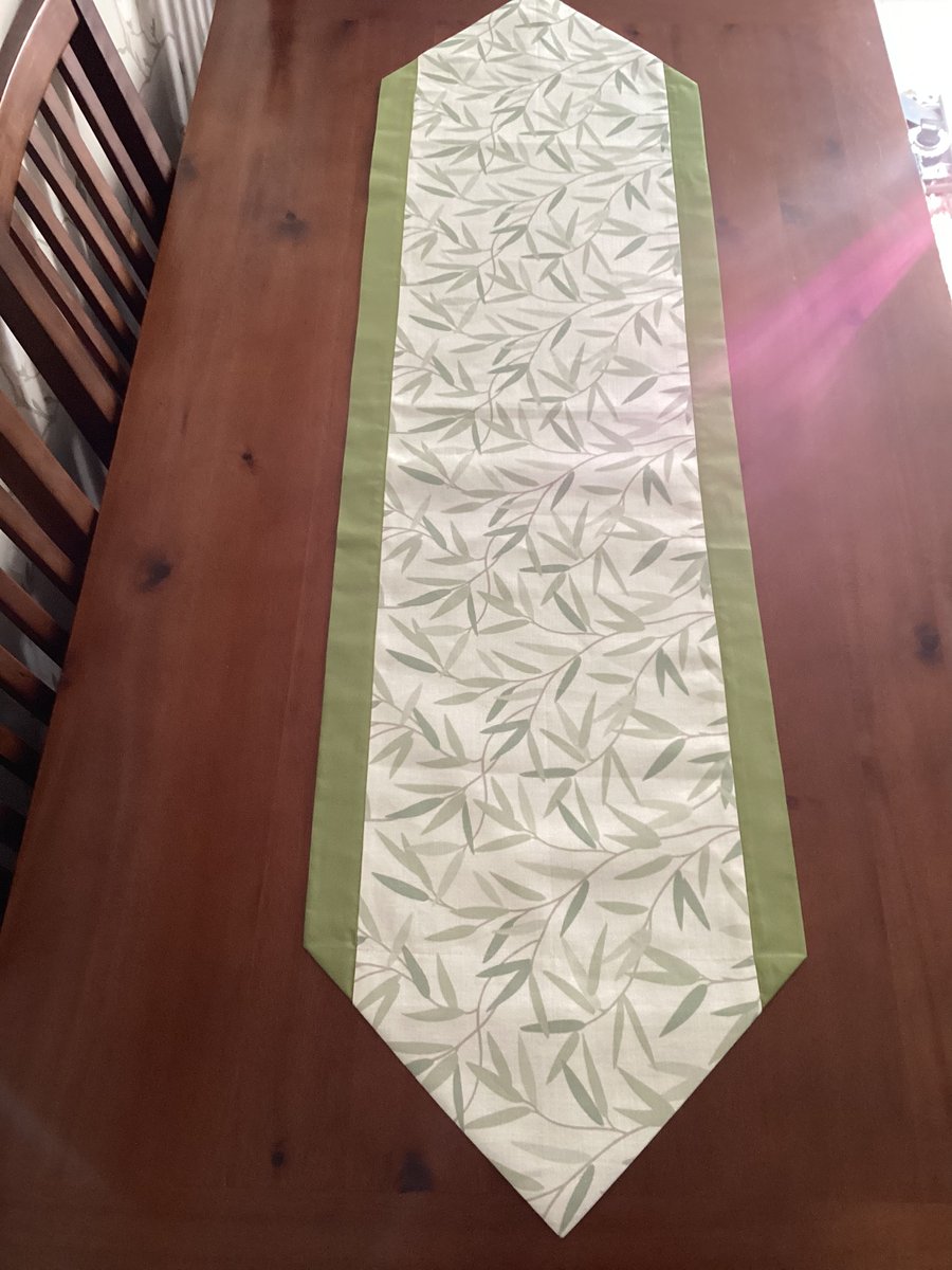 Table runner in Willow Leaf Hedgerow Laura Ashley fabric