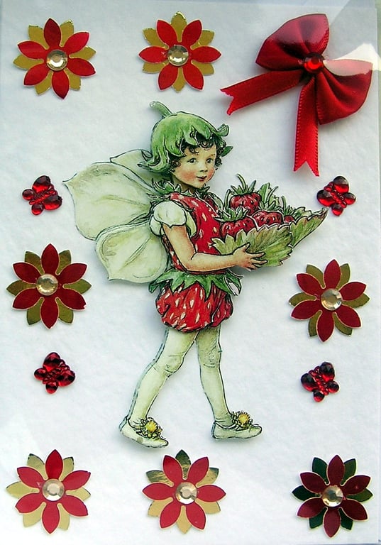 Fairy - Hand Crafted 3D Decoupage Greeting Card - Blank - 2576