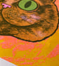 Tortoiseshell Cat, 4-colour risograph print - Image 4