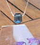 London Blue Topaz Gemstone Pendant in Sterling Silver Handmade Jewelry