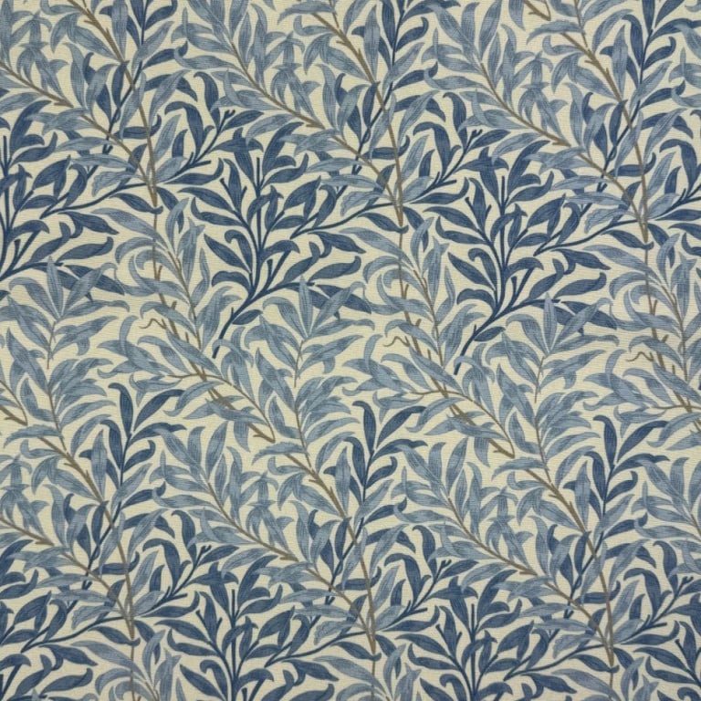 William Morris Design Tablecloth. 100cm ROUND Willow Bough Blue