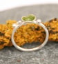 Silver and enamel ring, silver lichen ring, nature lover jewellery - Image 1