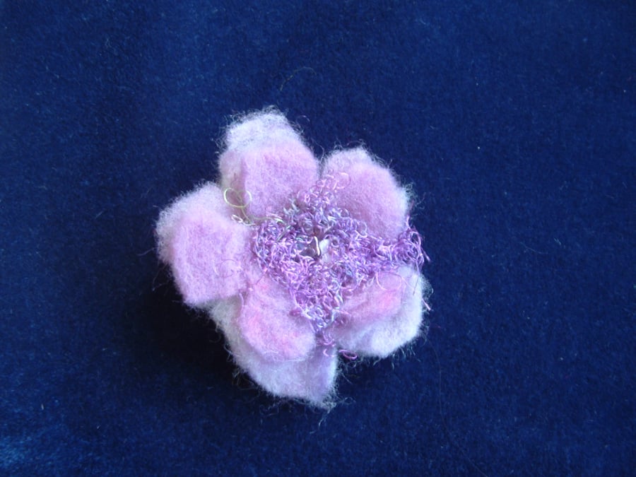 Lilac Handmade Felt Corsage