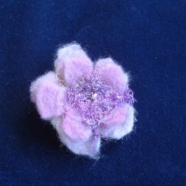 Lilac Handmade Felt Corsage