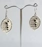 Honesty drops hand made from Silver with black oxidized seeds
