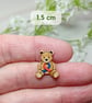 Congenital Heart Defect Awareness Bear Pin, Handmade Tiny Teddy CHD Support Gift - Image 4