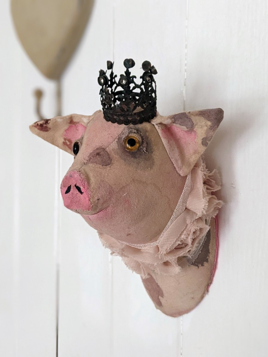 The Majestric little piggy handmade faux taxidermy