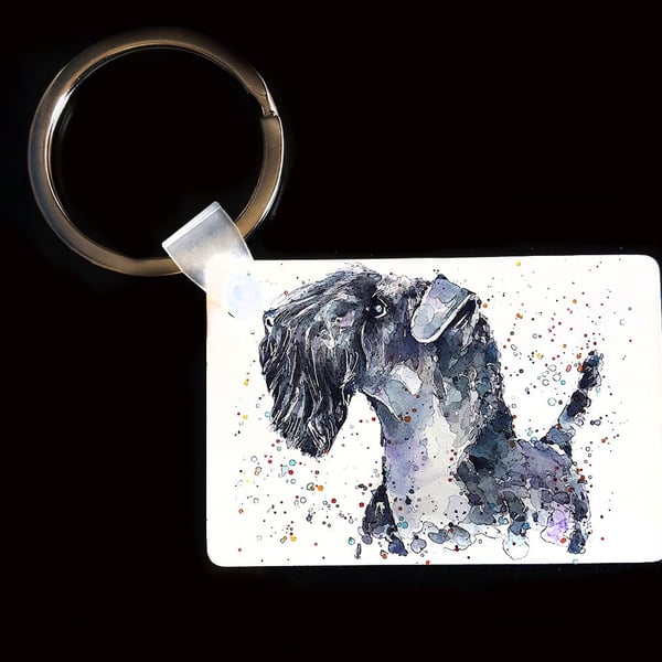 Kerry blue Terrier Key Rings (Assorted) .Kerry blue Terrier Dog Art Keyring,Kerr