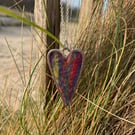 Felt Heart Necklace. (289)