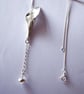 Silver Calla Lily Necklace, Handmade Silver Flower Pendant - Image 6