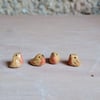 Tiny robin miniature ceramic robin red breast bird figurine