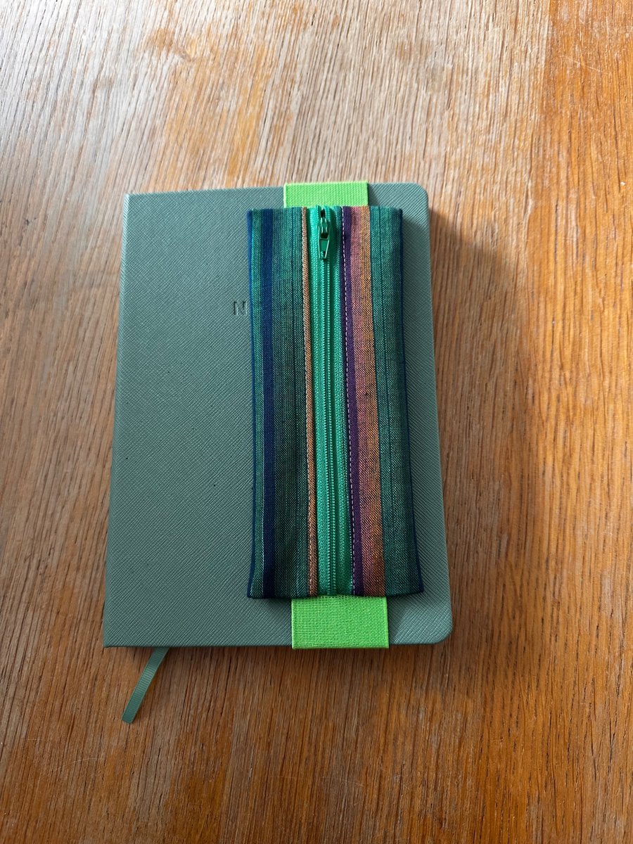 Pen and pencil holder for A5 notebook or journal